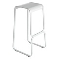 Barhocker Continuum holz weiß / Holz & Metall - H 80 cm - Lapalma weiß en holz
