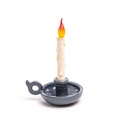 Grimm Bugia Lampe ohne Kabel / H 31 cm - Aufladbar über USB - Seletti grau en plastikmaterial