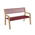 Bank mit Rückenlehne Somerset metall holz rot / L 122 cm - Fermob rot en metall