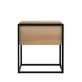 Monolit Nachttisch / Eiche massiv & Metall1 Schublade - Ethnicraft holz natur en holz