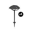 Parabole LED Solarlampe / zum Einstecken in die Erde / 4er-Set - Maiori schwarz en metall