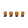 Tortoise Glas / 4er Set - Schildpatt - & klevering braun en glas