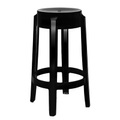 Kartell-Charles Ghost Hocker M, Schwarz