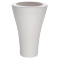 Ming High Blumentopf - Serralunga weiß en plastikmaterial