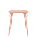 Swim Duo quadratischer Tisch / 63 x 63 cm - Metall - Bibelo rosa en metall