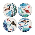 & klevering, Océan Teller / 4er Set - Porzellan - & klevering bunt en keramik