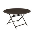 Caractère Klapptisch / Ø 128 cm / 7 Personen - Fermob rot/braun en metall