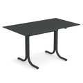 System rechteckiger Tisch / 80 x 140 cm - Emu grau/silber/metall en metall