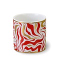 Tempesta Tasse / Ø 8 x H 8 cm - Bitossi Home weiß/rot/gold en keramik