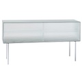 Commodore bas Anrichte / Glas mit Karomuster - L 180 cm x H 98 cm - Glas Italia transparent en glas