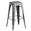 H Barhocker lackierter Rohstahl - H 75 cm - Tolix metall en metall