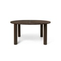 Post Runder Tisch / Ø 150 x H 73 cm - Handgefertigte Einlegearbeiten - Ferm Living braun/holz natur en holz