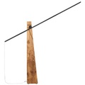 Lumen Center Italia, Astolfo Stehleuchte LED / H 143 cm - Lumen Center Italia schwarz/holz natur en metall/holz