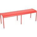 Luxembourg Bank 3-/4-Sitzer / ohne Rückenlehne - L 145 cm - Fermob rot en metall