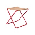ferm living, Desert Klappstuhl / Plastikflaschen-Recycling - Gestell rot - Ferm Living beige en textil