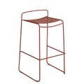 Surprising Barhocker / Metall - H 78 cm - Fermob rot/braun en metall