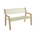 Bank mit Rückenlehne Somerset metall holz grün / L 122 cm - Fermob grün en metall