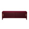 B2 Bas Perforé TV Möbel / 160 x H 51 cm - Griffe aus Eiche - Tolix rot en metall