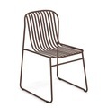 Riviera Stapelbarer Stuhl / Metall - Emu orange/braun/metall en metall