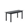 Linear Bank / Stahl - L 110 cm - Muuto schwarz en metall