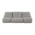 Saparella Gartensofa 3-Sitzer (1965) / Stoff / 3 Elemente - L 222 cm - Cinna grau en textil