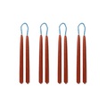 Dipped Langkerze / 8er-Set - h 15 cm - Ferm Living orange/braun en wachs