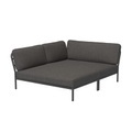 Level Cozy Sofa / Tiefe Sitzfläche - Eckmodul links - L 173,5 x T 139 cm - Houe grau en textil
