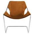 Paulistano Sessel Edelstahl - Objekto gelb/braun en leder