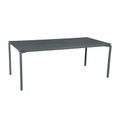 Calvi rechteckiger Tisch / 195 x 95 cm - Aluminium / 10 bis 12 Personen - Abnehmbare Platte - Fermob grau en metall