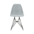 Stuhl RE DSR - Eames Plastic Side Chair plastikmaterial grau / (1950) - Beine schwarz / recycelt - Vitra grau en plastikmaterial