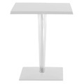 TopTop - Dr. YES quadratischer Tisch mit eckiger Tischplatte 70 x 70 cm - Kartell weiß en plastikmaterial