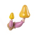Mushroom Wandgarderobe / 2 Pilz-Garderobenhaken - H 20 cm - Seletti bunt en plastikmaterial