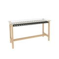 L´ATELIER DU VIN, Weinregal / Weinprobe-Theke L 202 x B 80 cm x H 110 cm / 36 Flaschen - L'Atelier du Vin holz natur en glas/holz