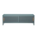 B2 Bas Perforé TV Möbel / 160 x H 51 cm - Griffe aus Eiche - Tolix grün en metall