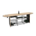 Weinregal / Weinprobe-Theke L 281 x B 80 cm x H 93 cm / 300 Flaschen - L'Atelier du Vin schwarz/holz natur en metall/holz