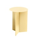 Slit Round Beistelltisch / Hoch - Ø 35 X H 47 cm - Hay gelb en metall