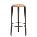 Big Lou Barhocker / H 76 cm - Stahl & Eiche - TIPTOE holz natur/metall en metall/holz