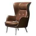 Fritz Hansen, Gepolsterter Sessel Ro leder braun / Leder - Fritz Hansen braun en leder