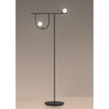 Artemide - Stehleuchte YANZI - schwarz/weiss/messing - Metall - 40cm/75.4cm