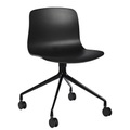 Hay, About a chair AAC14 Stuhl mit Rollen / Drehstuhl - Hay schwarz en metall/plastikmaterial