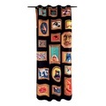 Toiletpaper - Frames Vorhang / 280 x 140 cm - Polyester - Seletti schwarz en textil