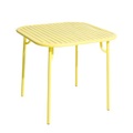 Week-end quadratischer Tisch / 85 x 85 cm - Aluminium - Petite Friture gelb en metall