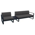 Bellevie Sofa / n° 1 A - L 275 cm - Stoff graphitgrau - Fermob grau en metall/textil