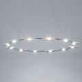 Flat Ring 12 Pendelleuchte / LED - groß - Ø 98 cm - Lumen Center Italia grau/silber/metall en metall