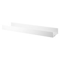 String® System Regal / Lochblech, HOHER Rand - L 78 x T 20 cm - String Furniture weiß en metall