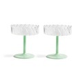 Twirl Sektgläser / 2er-Set - & klevering grün en glas