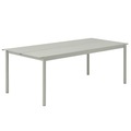 Linear rechteckiger Tisch / Stahl - 220 x 90 cm - Muuto grau en metall