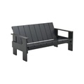 Gartensofa 2-Sitzer Crate Lounge Outdoor holz schwarz / Gerrit Rietveld (1934 - L 134,5 cm - Hay en