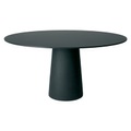 Glühlampe Angeschlossen E27 / Pied pour table Container plastikmaterial schwarz / H 70 cm - für Tischplatte mit Ø 140 cm - Moooi schwarz en plastikmaterial