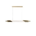 ORG Horizontal Small Pendelleuchte / LED - L 130 cm / Glas - DCW éditions weiß en glas